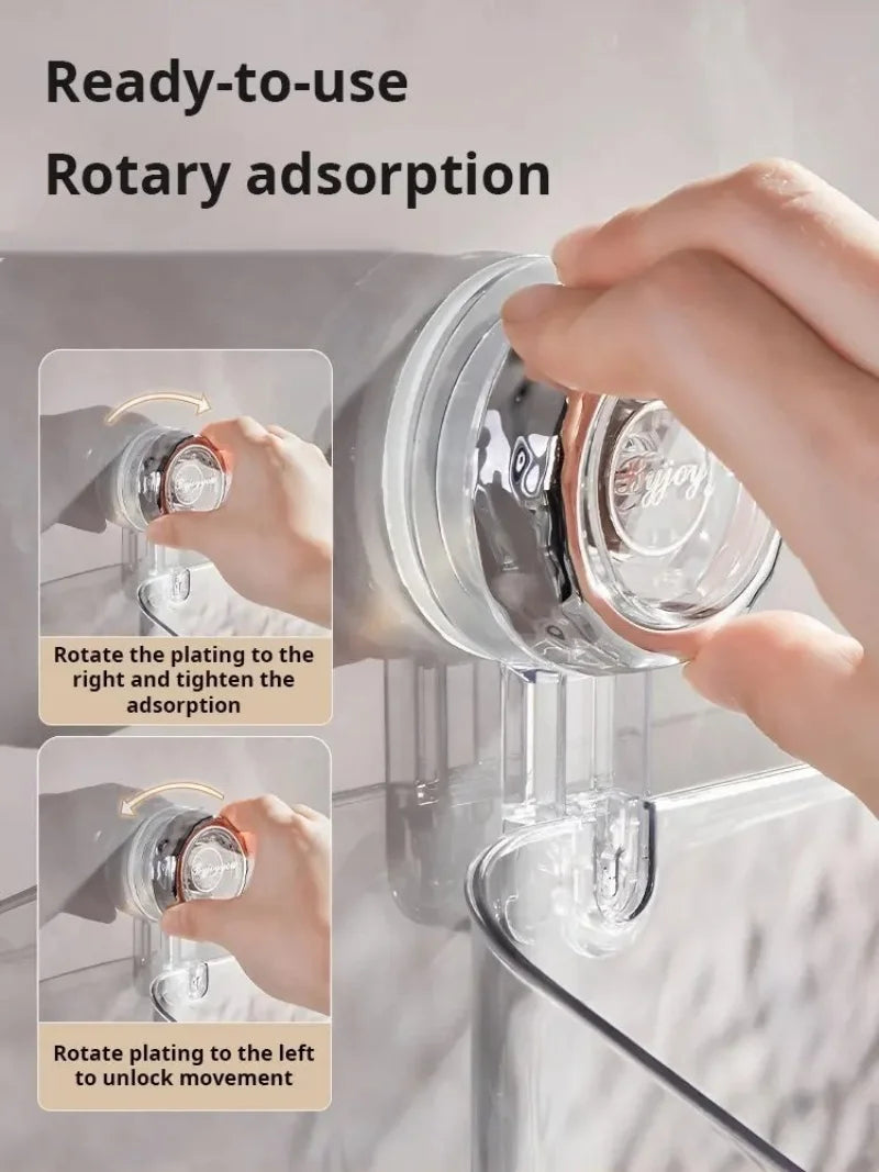 Acrylic Bathroom Shelves | Suction Cup Wall Storage