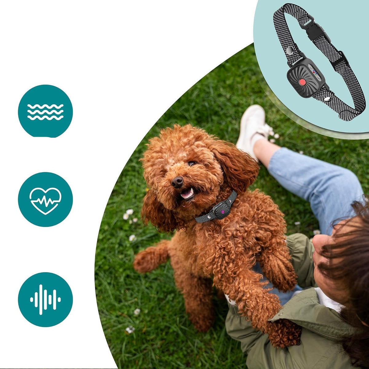 Adjustable Anti Bark Collar for Dogs | Humane Bark Control Device | Comfortable Daily Wear for Small to Large Dogs