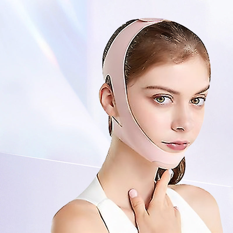 Adjustable Chin Strap Headband, Honeycomb Hexagonal Design, Breathable, Black / Pink