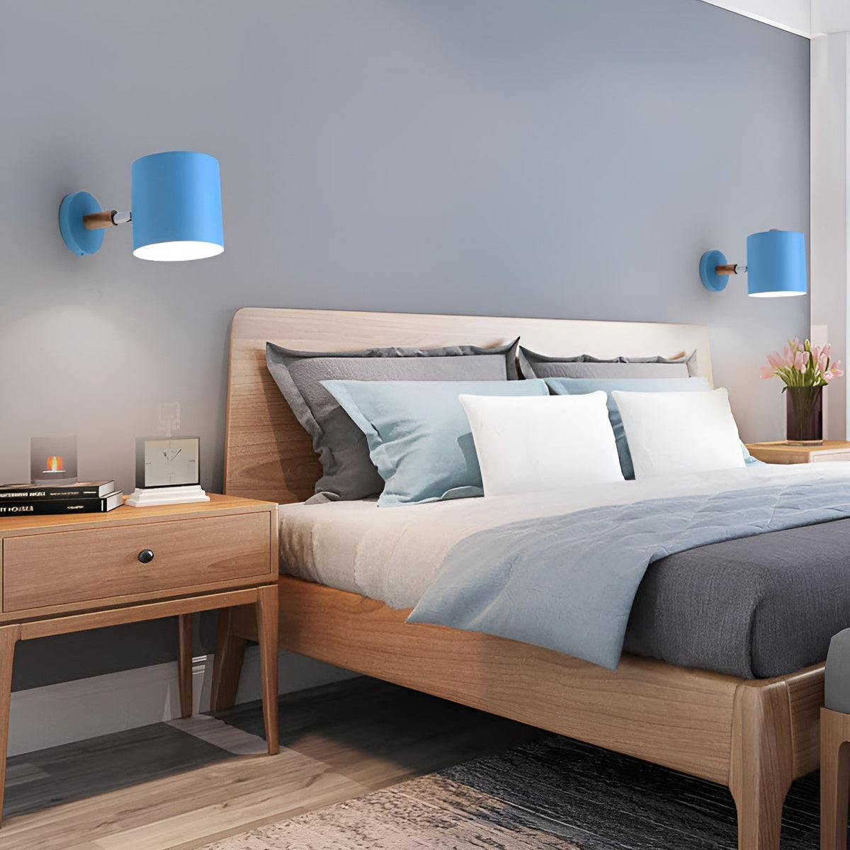 Adjustable Wall Lights | Tilting Drum Shade, Short Arm