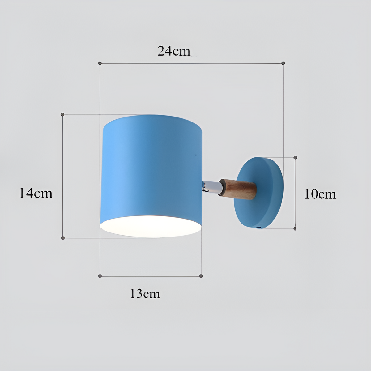 Adjustable Wall Lights | Tilting Drum Shade, Short Arm