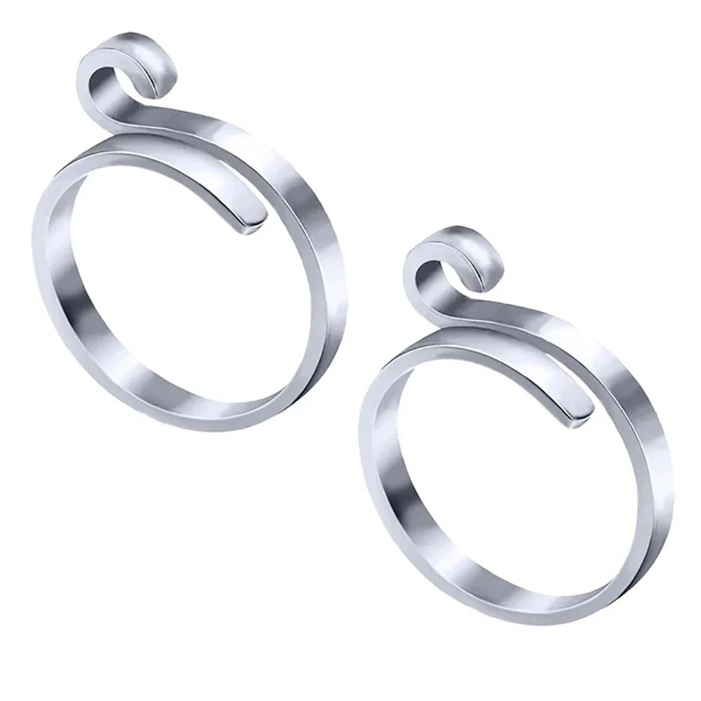 Adjustable Yarn Tension Ring | Ergonomic Thread Guide for Knitting & Crochet | Reduces Hand Fatigue, Set of 2 Rings