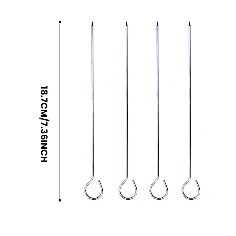 Air Fryer Rack Stainless Steel | Double-Layer with 4 Roasting Skewers | Dishwasher-Safe Kitchen Accessory for Men