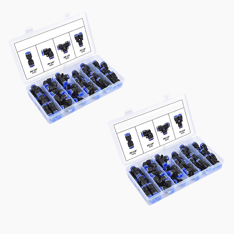Air Tool Connector Set Pneumatic Rotatable with Push-to-Connect Lock