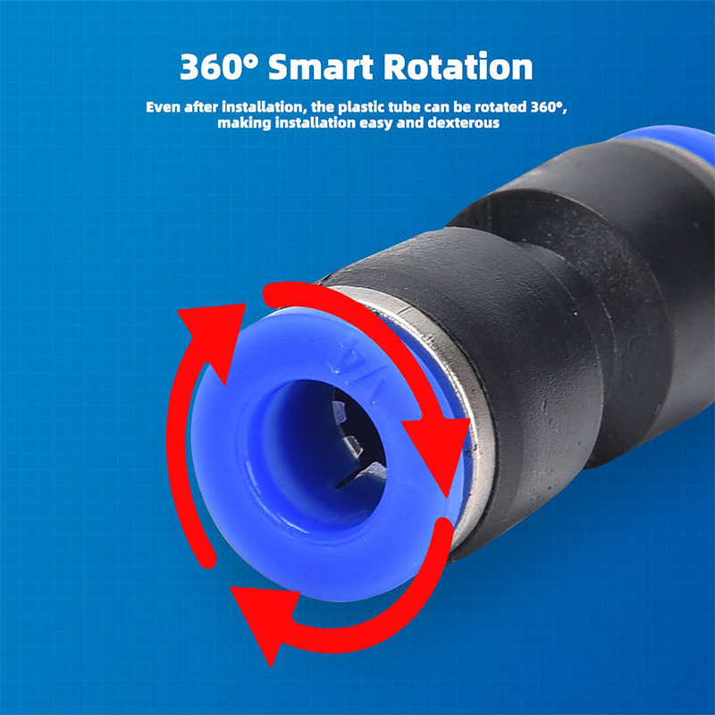 Air Tool Connector Set Pneumatic Rotatable with Push-to-Connect Lock