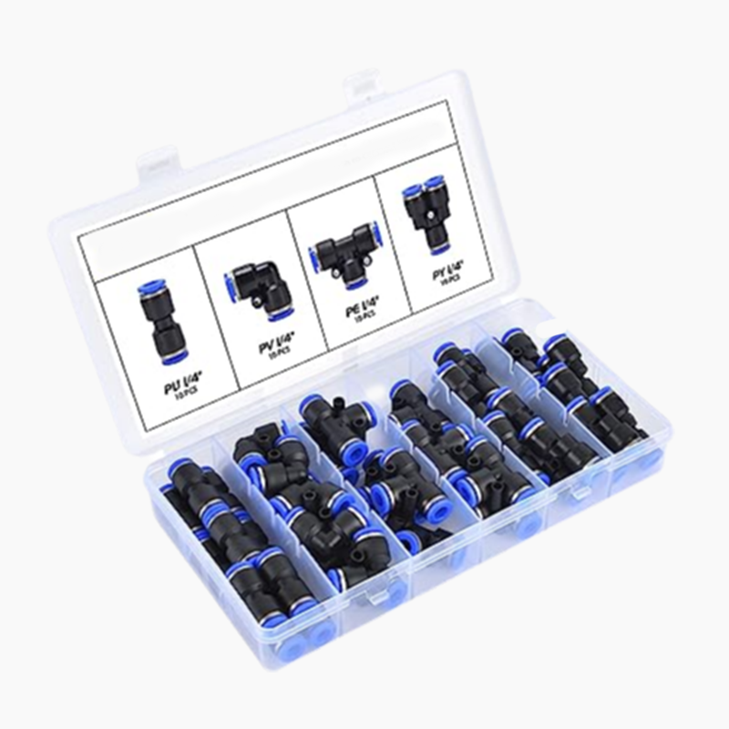 Air Tool Connector Set Pneumatic Rotatable with Push-to-Connect Lock