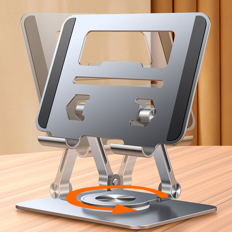 Aluminium Tablet Stand | 360° Rotating & Foldable Design | Adjustable Height for Tablets and Phones up to 12.9 Inches
