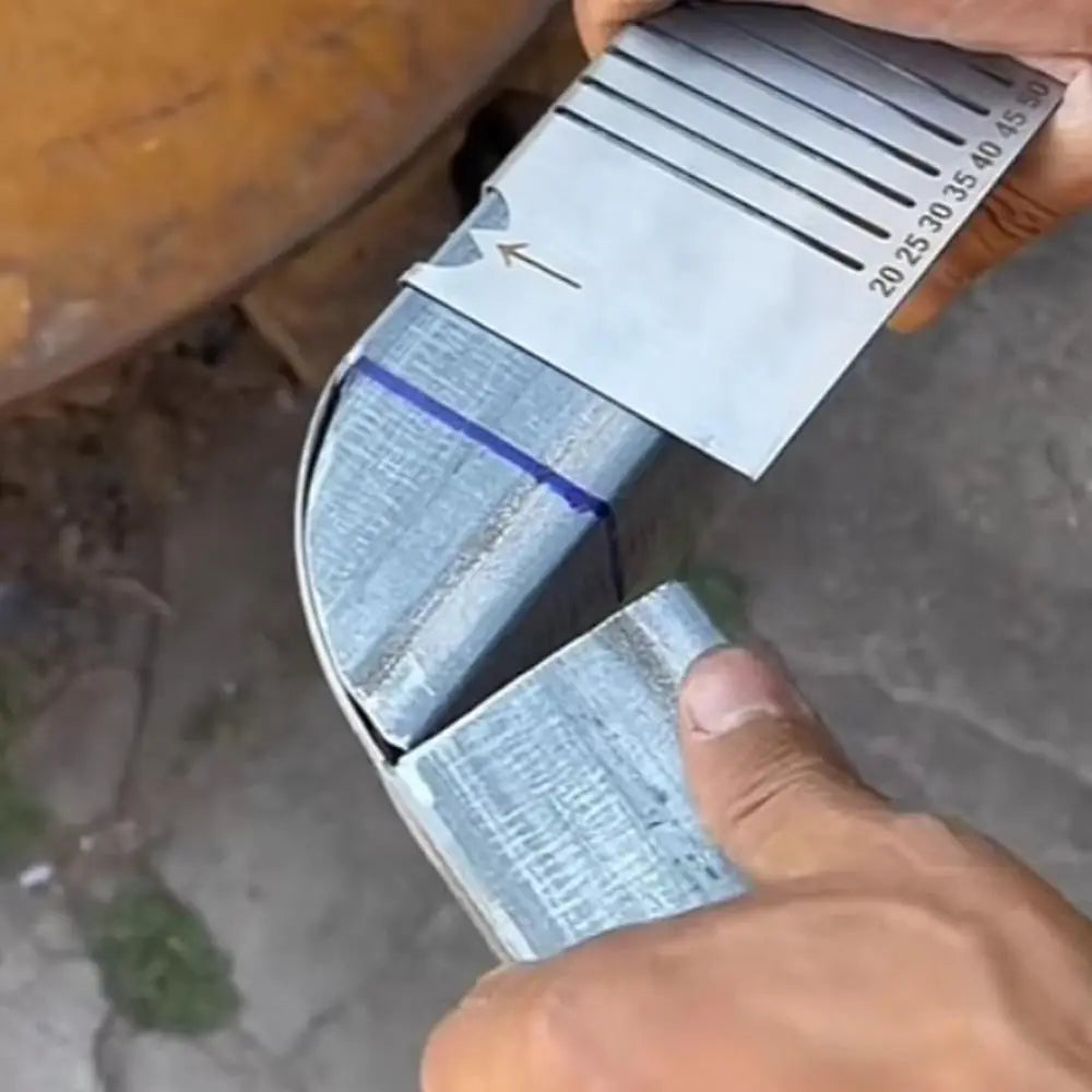 Angle and Arc Marking Tool | Slotted Steel Template for Curves and Miters