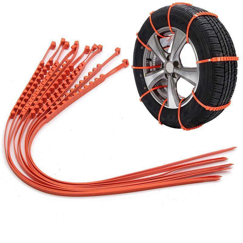Anti-Skid Tyre Chains TPU | Fits Tyre Widths 195-295mm | Flexible, Cold-Resistant to -35C for Snow, Mud and Ice