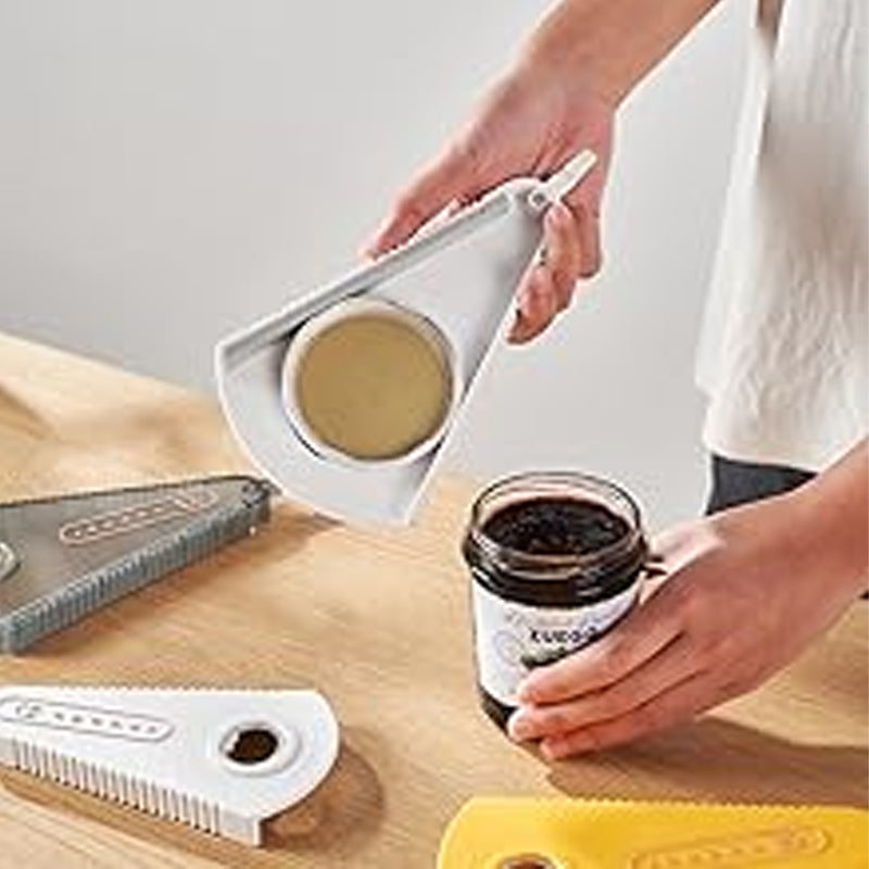 Anti-Slip Jar Opener Plastic | Rubber Teeth Grip Fits 3 Jar Sizes | Easy Opening for Weak Hands, Wet Hands, Seniors & Kids