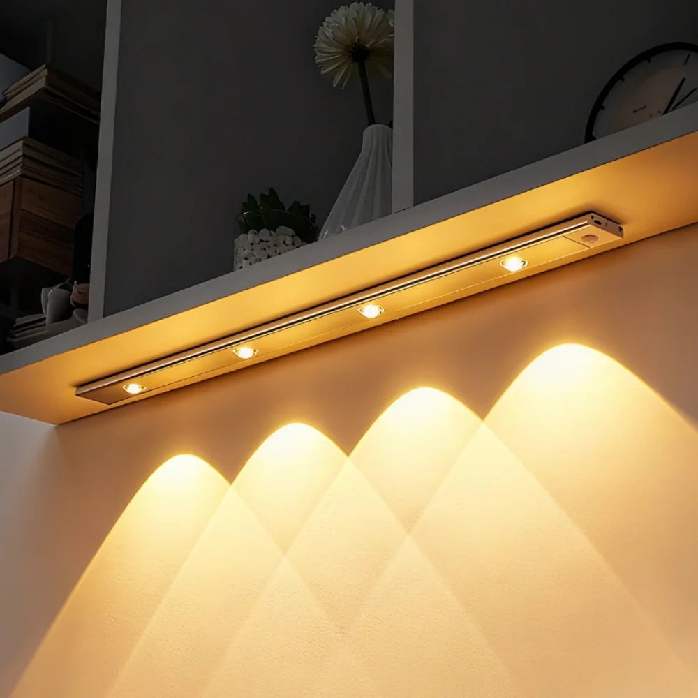Arc Motion Sensor Light | Rechargeable, Magnetic Mount & Remote Control | Dimmable Warm, Cool & Natural White LED