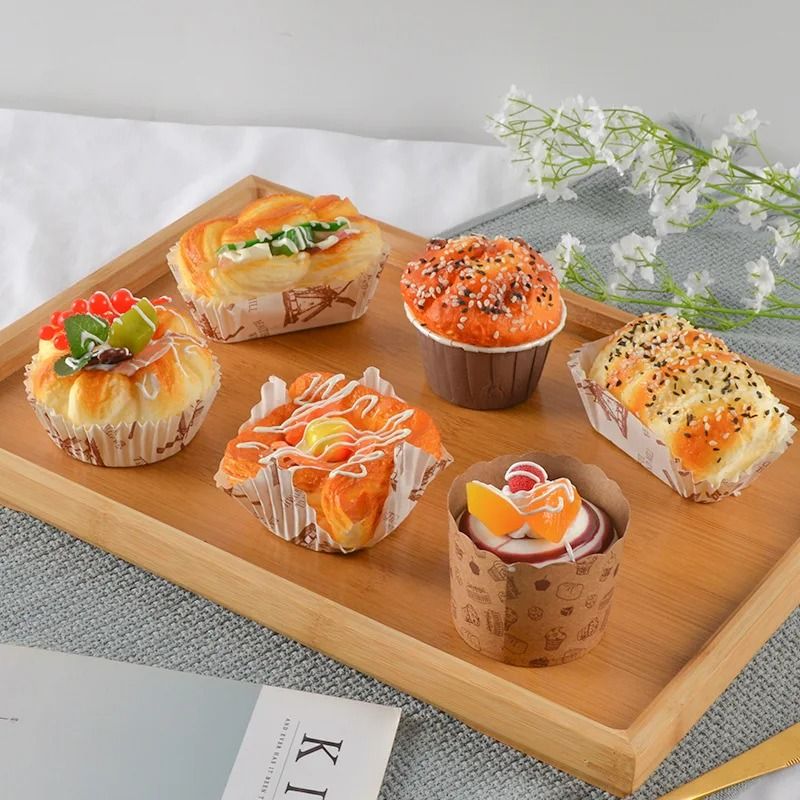 Artificial Food Models Fake Bakery Decor Soft with Wipe-Clean Surface