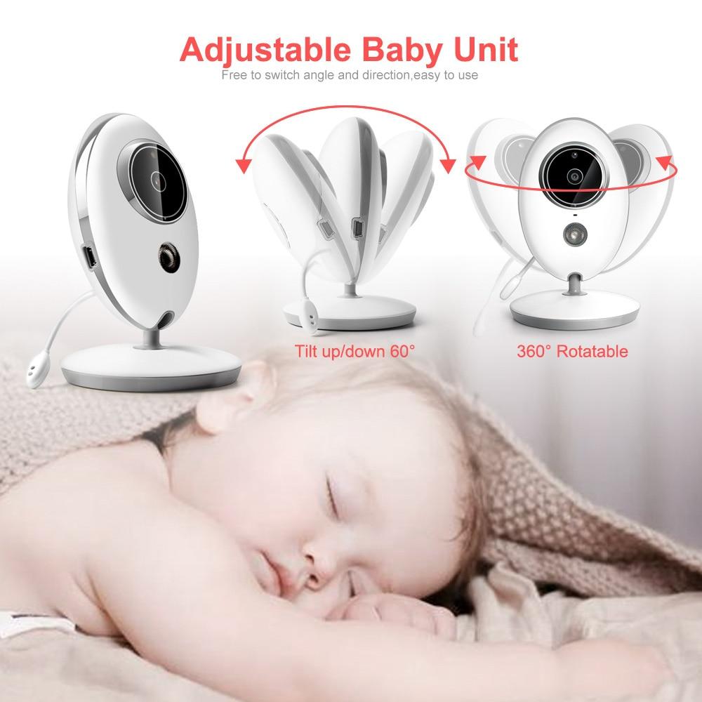 Audio Video Baby Monitor with Night Vision | 2.4 Inch LCD, Two-Way Talk, Temperature Sensor | 260m Range, 24h Battery Life