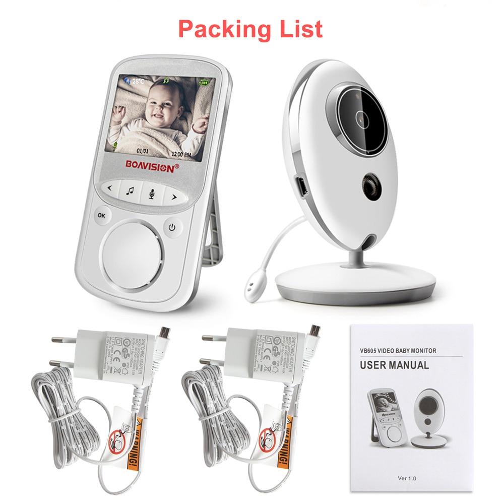 Audio Video Baby Monitor with Night Vision | 2.4 Inch LCD, Two-Way Talk, Temperature Sensor | 260m Range, 24h Battery Life