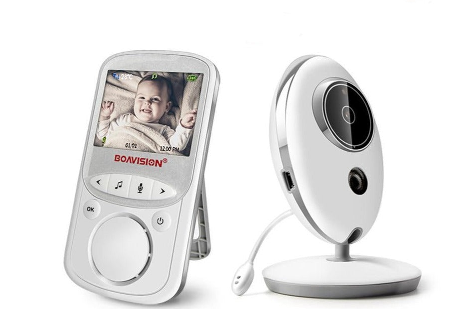 Audio Video Baby Monitor with Night Vision | 2.4 Inch LCD, Two-Way Talk, Temperature Sensor | 260m Range, 24h Battery Life