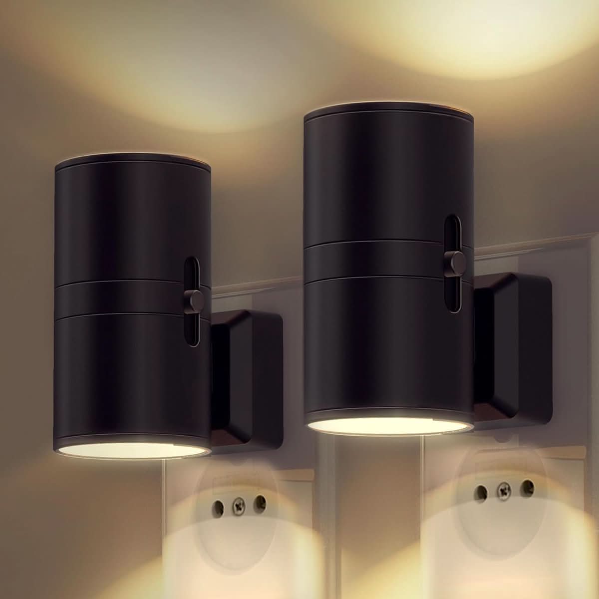 Plug-In Night Lamp Dimmable Energy-Saving Warm with Day-Night Sensor 5