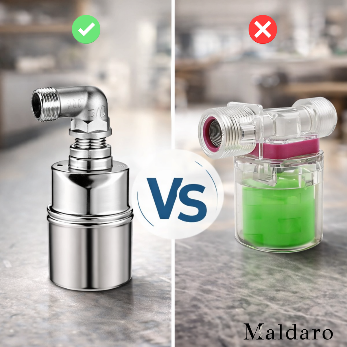 Automatic Water Level Control Valve Stainless Steel with Float Shutoff
