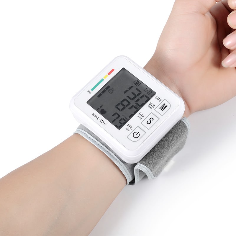 Automatic Wrist Blood Pressure Monitor | LCD Display, Heart Rate Detection | 99-Reading Memory & Auto-Off Battery