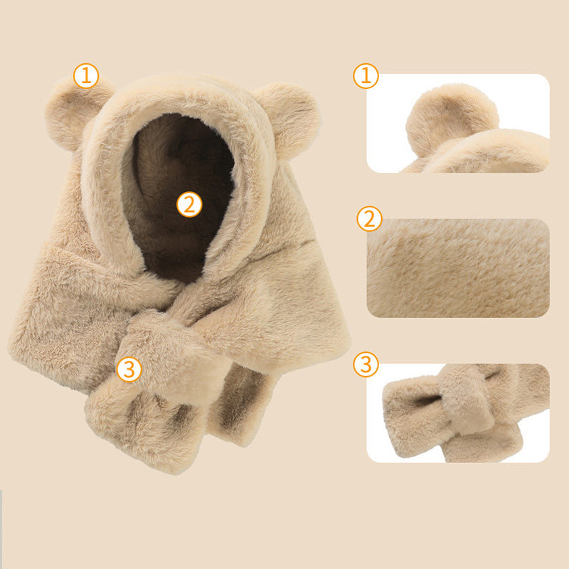 Baby Warm Hooded Hat | Cosy 2-in-1 Hood & Scarf Design