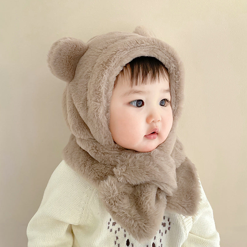 Baby Warm Hooded Hat | Cosy 2-in-1 Hood & Scarf Design