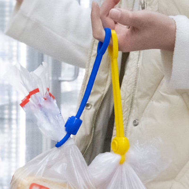 Bag Sealing Clips Set of 5 | Adjustable Slide Seal for Custom Fit | Airtight Freshness, Freezer & Dishwasher Safe