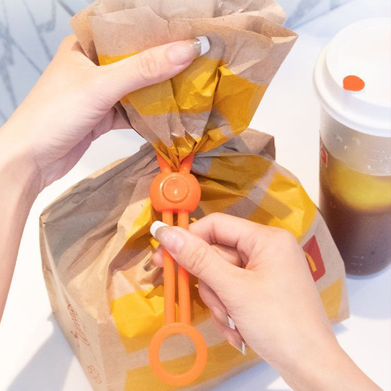Bag Sealing Clips Set of 5 | Adjustable Slide Seal for Custom Fit | Airtight Freshness, Freezer & Dishwasher Safe