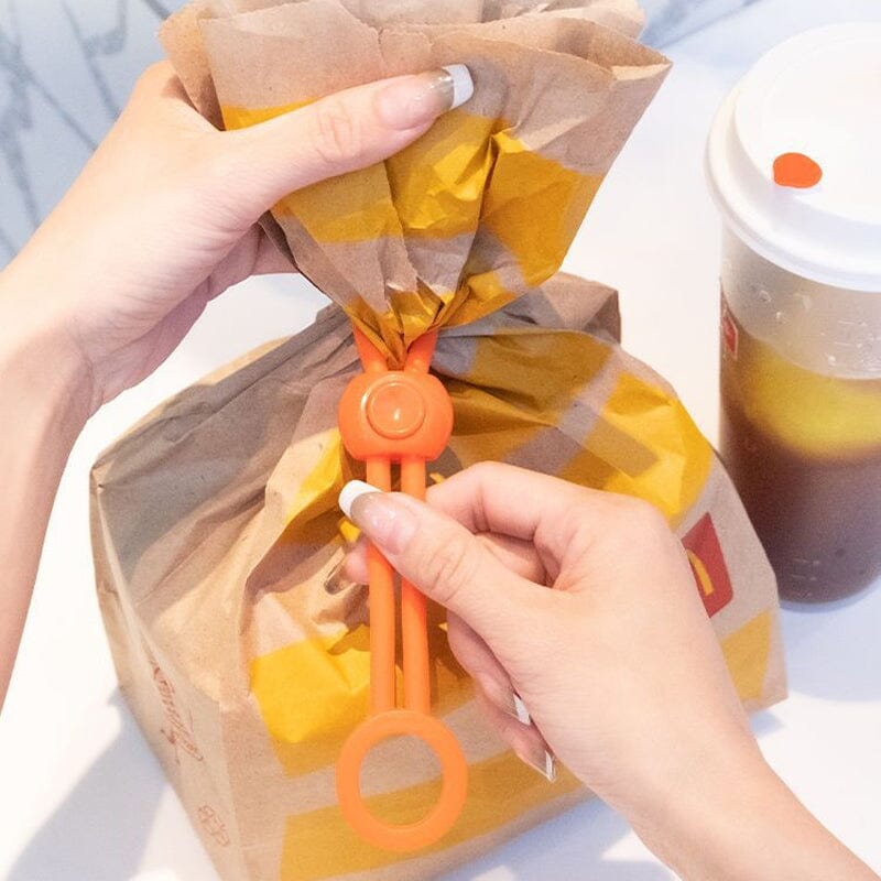 Bag Sealing Clips Set of 5 | Adjustable Slide Seal for Custom Fit | Airtight Freshness, Freezer & Dishwasher Safe