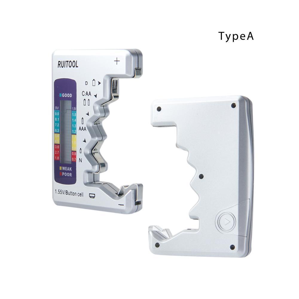 Battery Tester Universal Checker | Tests AA AAA 9V Button Cell Batteries | Colour-Coded Charge Level Indicator