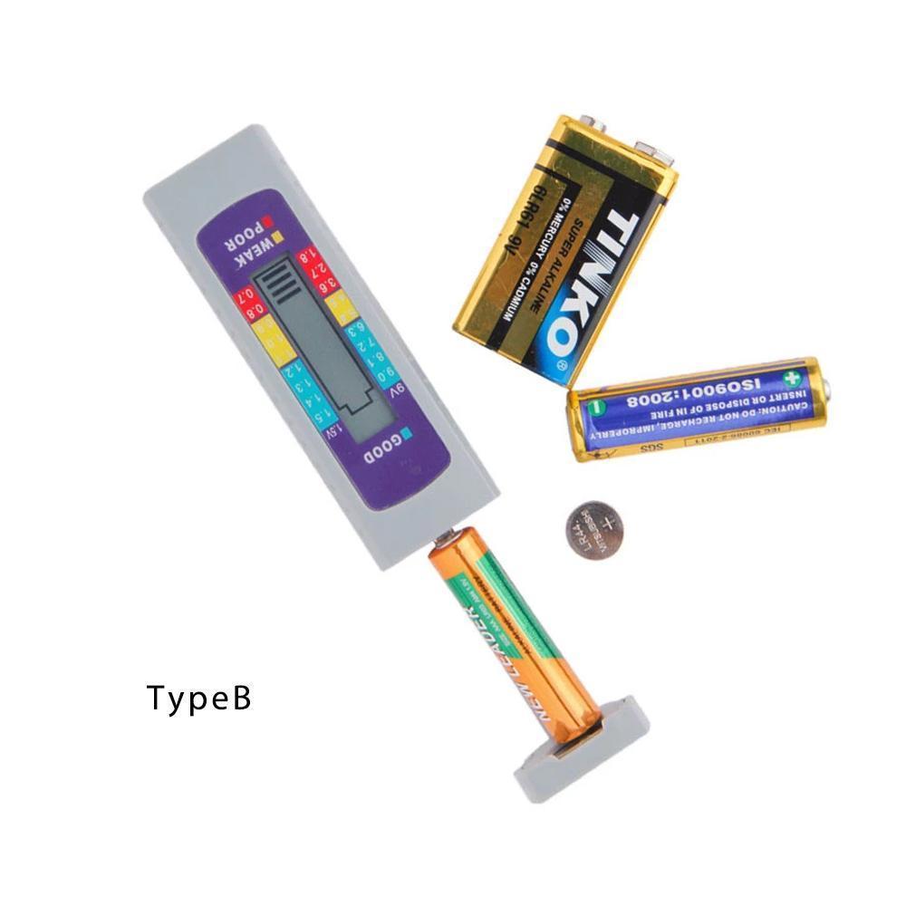 Battery Tester Universal Checker | Tests AA AAA 9V Button Cell Batteries | Colour-Coded Charge Level Indicator