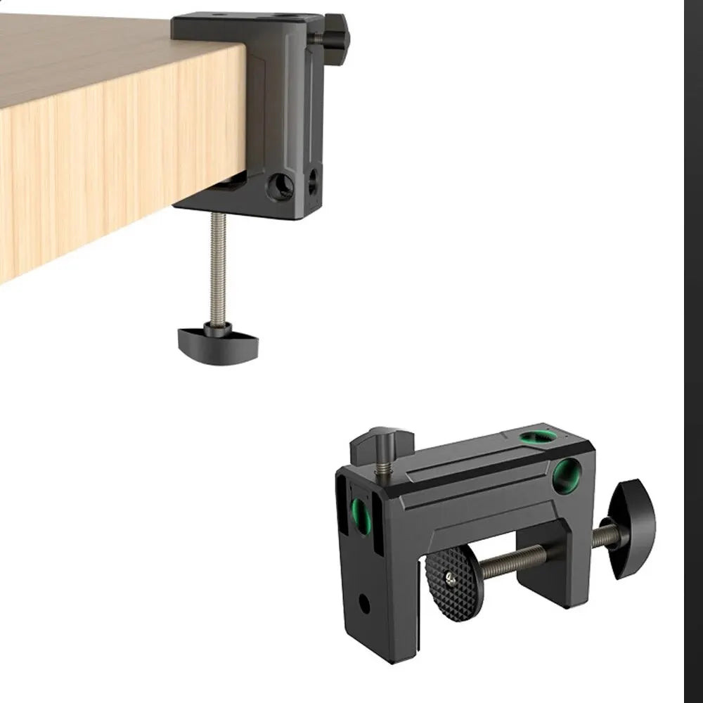 Bed Tablet Stand | Folding Spring Arm, Screw Clamp Base
