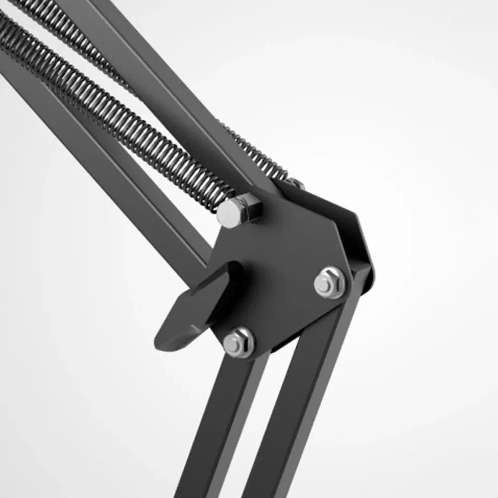 Bed Tablet Stand | Folding Spring Arm, Screw Clamp Base