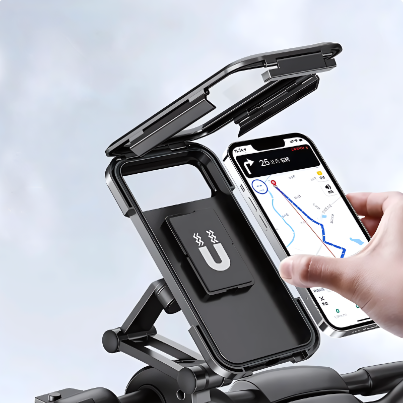 Bike Phone Holder Waterproof | 360° Rotation & Touchscreen Access | Fits Phones up to 16.5 cm, Tool-Free Mount
