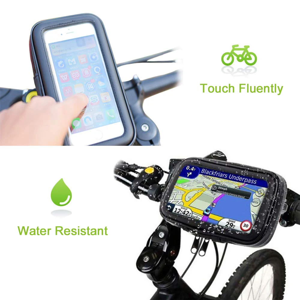 Bike Phone Mount Handlebar Holder | Fits 17–30mm Tubes, Phones Up To 6.3 Inch | Waterproof & Secure Grip For Every Ride