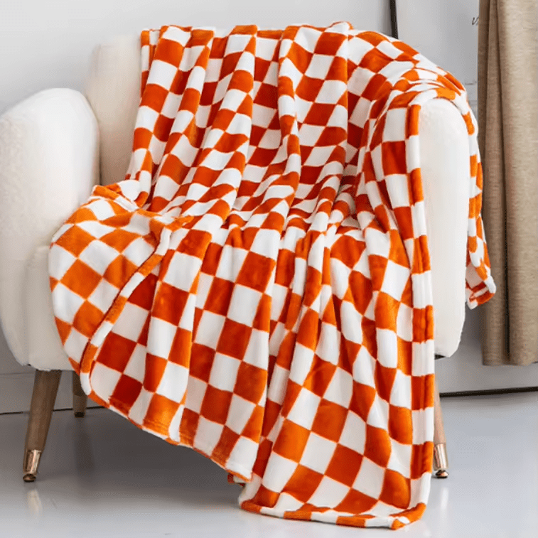 Blanket | Bold Checkerboard On A Soft Brushed Pile