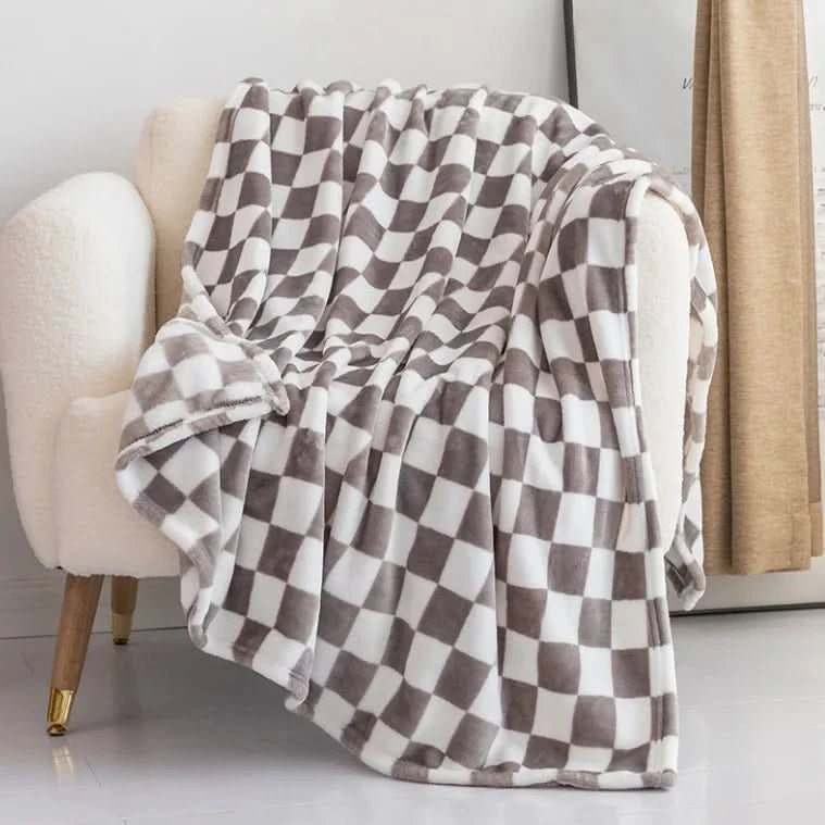 Blanket | Bold Checkerboard On A Soft Brushed Pile