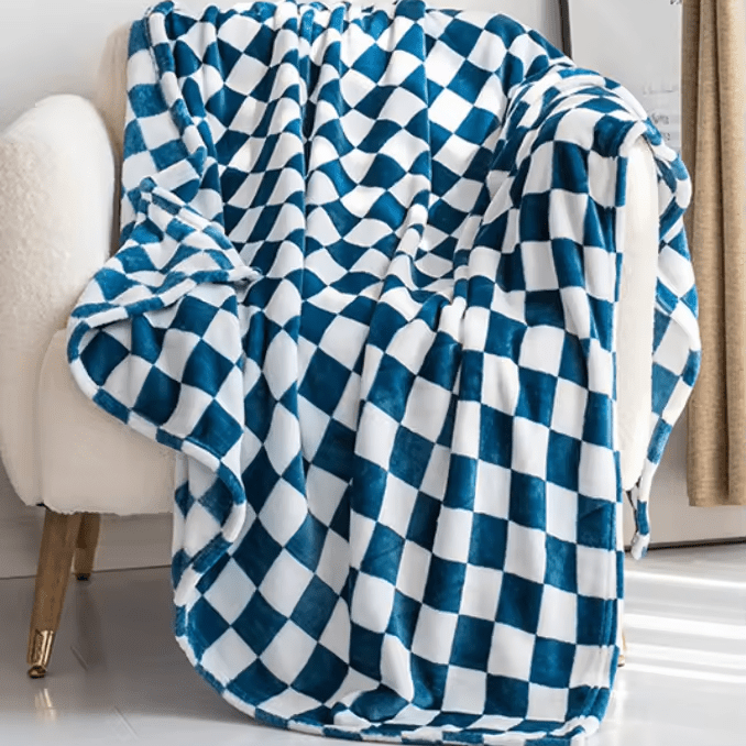 Blanket | Bold Checkerboard On A Soft Brushed Pile