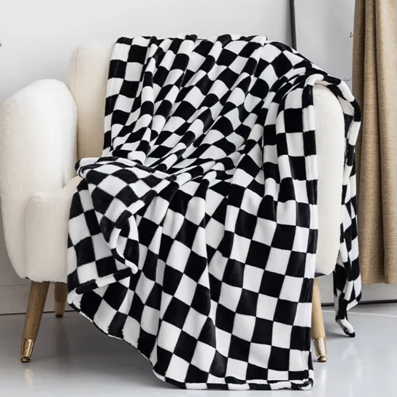 Blanket | Bold Checkerboard On A Soft Brushed Pile