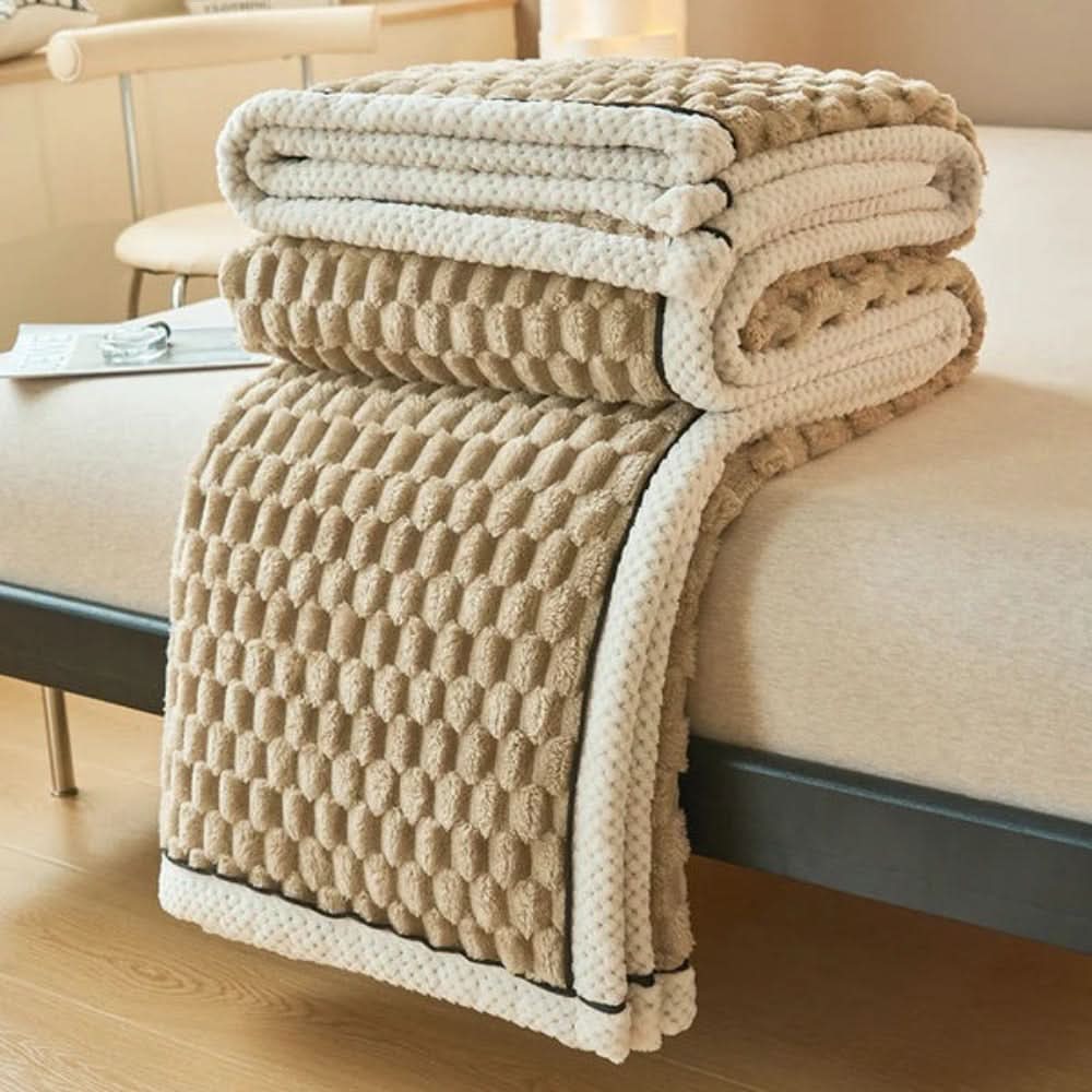 Blanket | Raised Bobble Texture With A Piped Border Edge