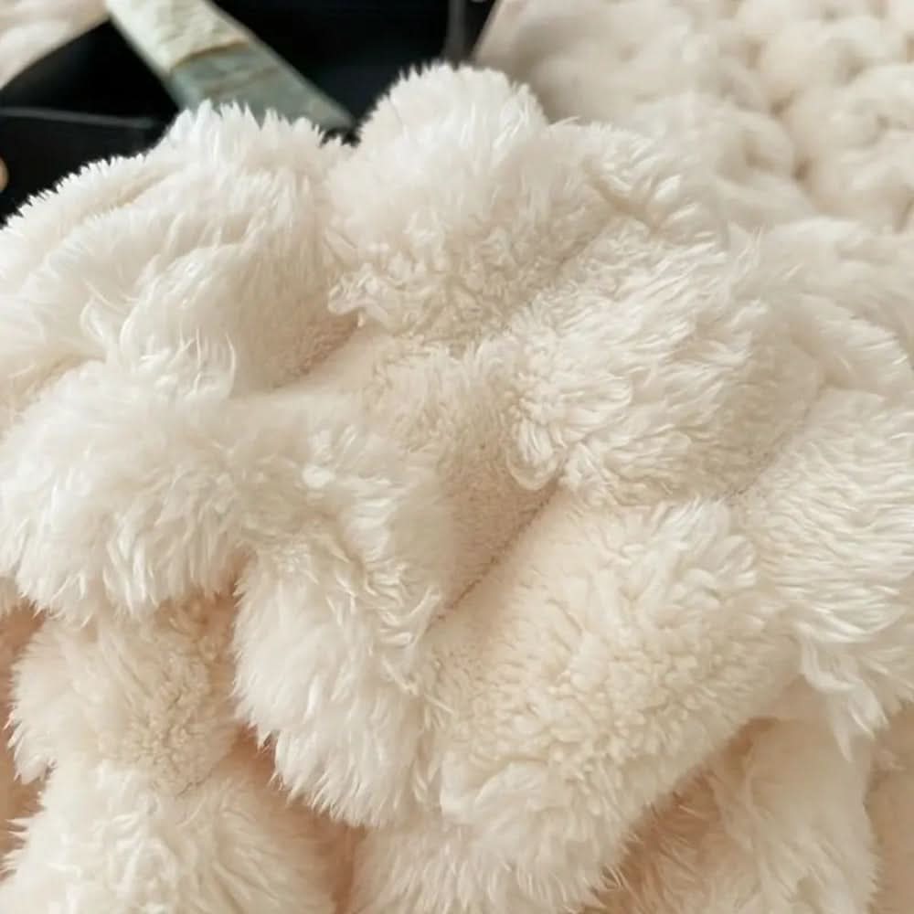 Blanket | Raised Bobble Texture With A Piped Border Edge