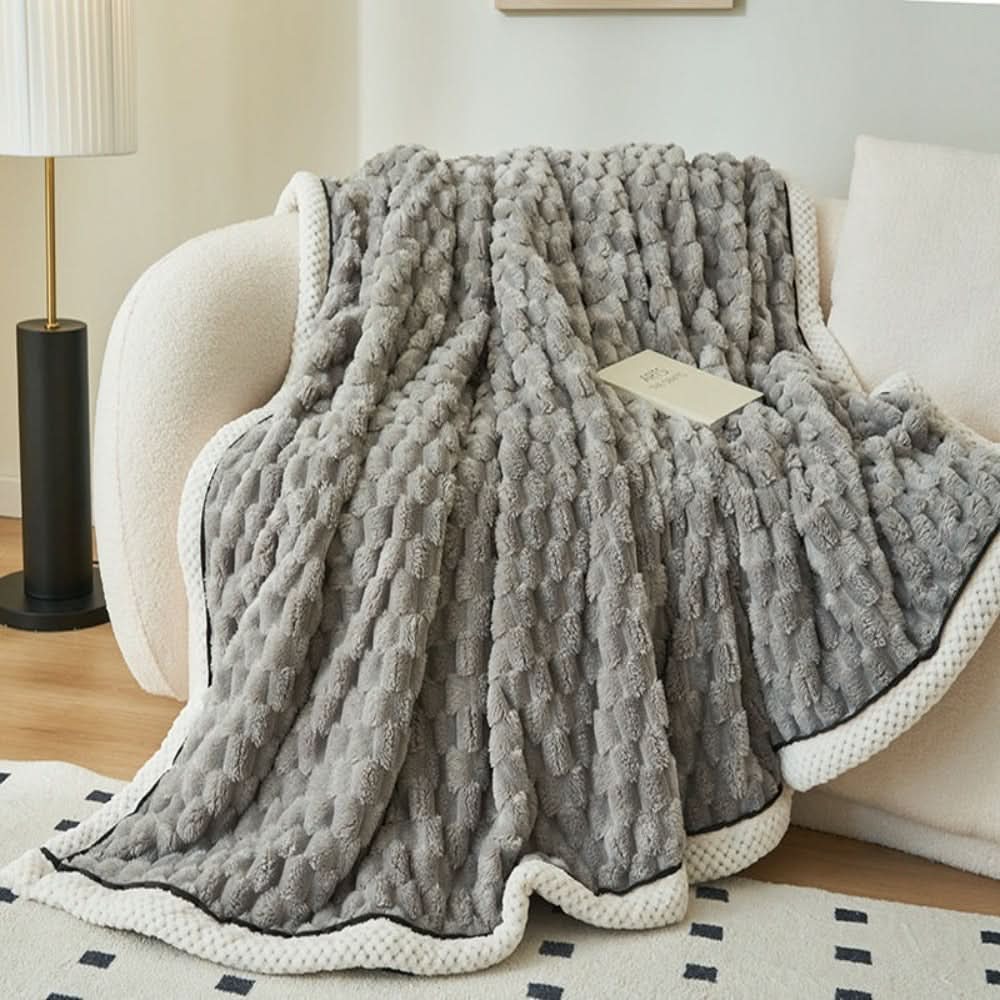 Blanket | Raised Bobble Texture With A Piped Border Edge