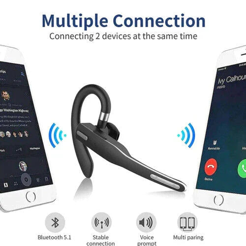 Bluetooth 5.1 Noise Cancelling Headset | Dual Mic CVC8.0 & IPX7 Waterproof | 25-Hour Talk Time Hands-Free Calling