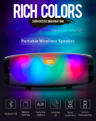 Bluetooth LED Speaker | Barrel Body, Colour Light Panel
