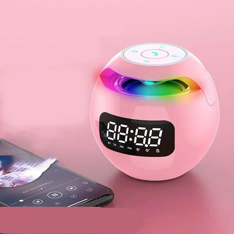 Bluetooth Speaker | Digital Clock Display, Lit Grille