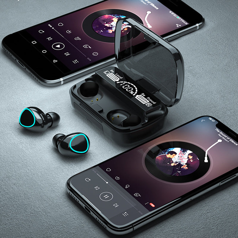 Bluetooth Wireless Earphones | Touch Control, LED Battery Display | IPX4 Waterproof Rating, 2000mAh Charging Case