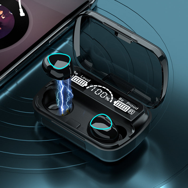 Bluetooth Wireless Earphones | Touch Control, LED Battery Display | IPX4 Waterproof Rating, 2000mAh Charging Case