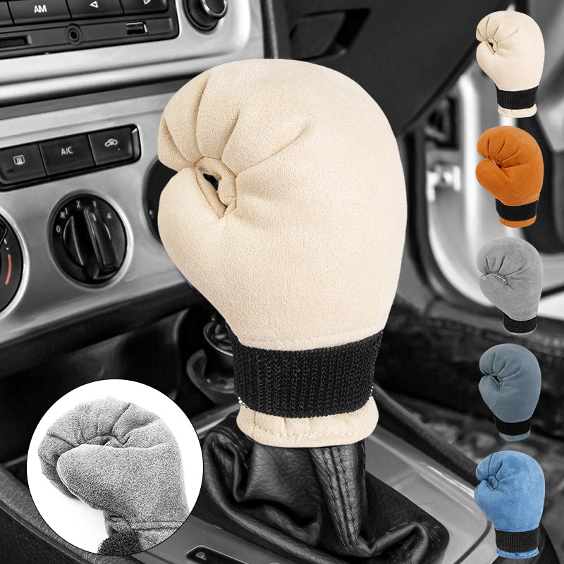 Boxing Glove Shift Knob Cover Suede | Sporty Boxing Glove Design for Gear Stick | Soft Comfortable Grip Universal Fit