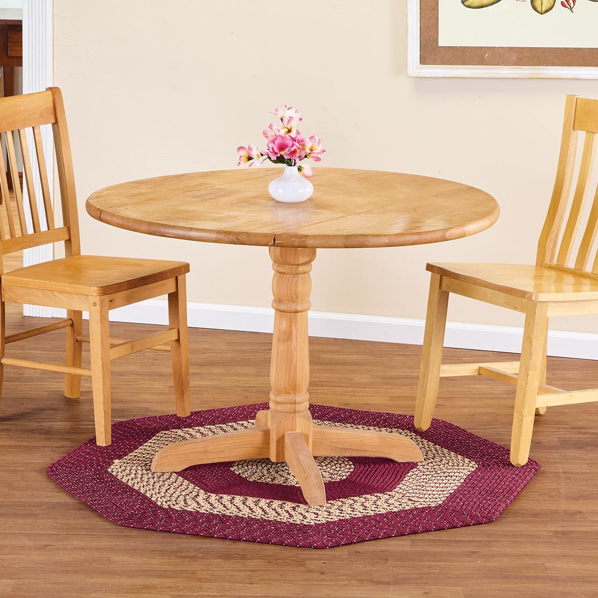 Braided Rug Polyester | Round, Oval & Runner Sizes 20"x30" to 5' x 7' | Reversible Two-Tone Country Design, 5 Colours