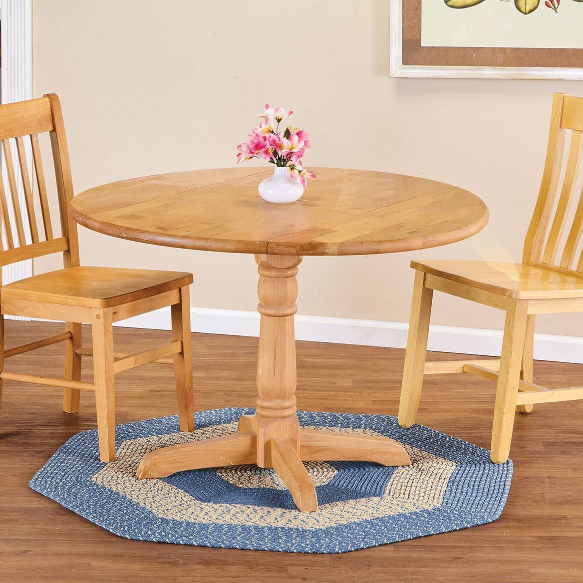 Braided Rug Polyester | Round, Oval & Runner Sizes 20"x30" to 5' x 7' | Reversible Two-Tone Country Design, 5 Colours