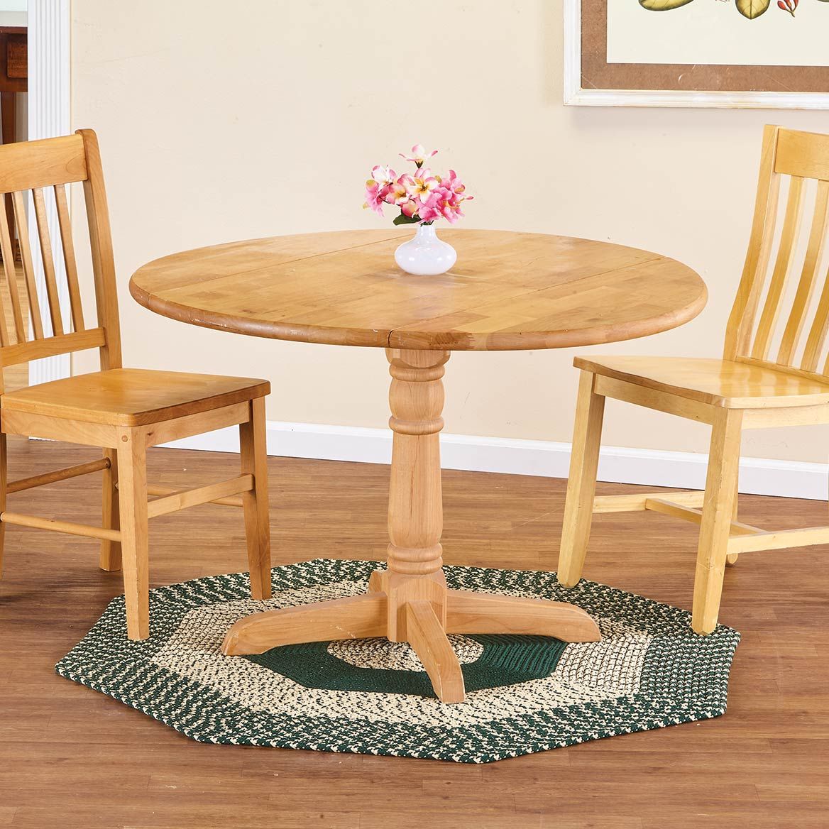 Braided Rug Polyester | Round, Oval & Runner Sizes 20"x30" to 5' x 7' | Reversible Two-Tone Country Design, 5 Colours