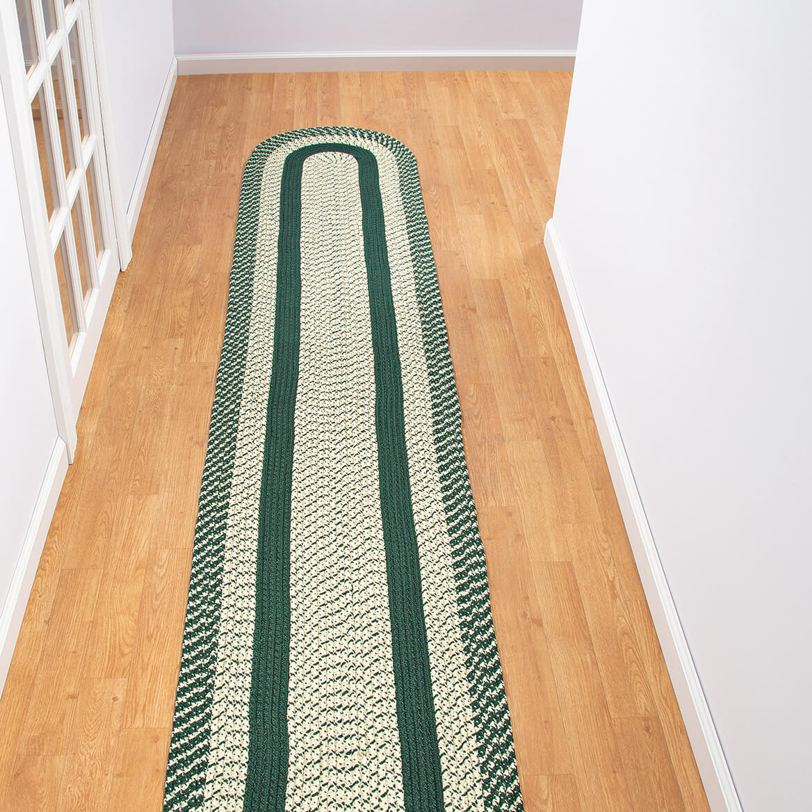 Braided Rug Polyester | Round, Oval & Runner Sizes 20"x30" to 5' x 7' | Reversible Two-Tone Country Design, 5 Colours